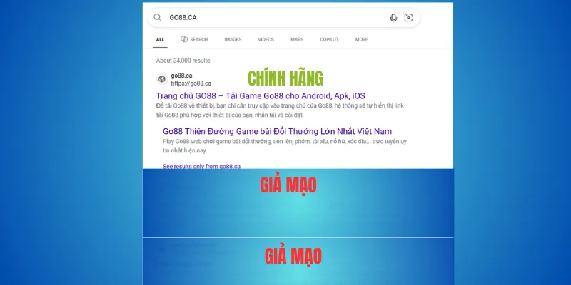 Go88 thật chỉ có tại go88.com và go88.ca – nhận biết nhanh 1 Go88